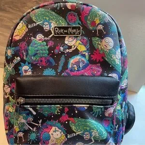 Bioworld Rick & Morty Black Mini Backpack Rick & Morty Black Mini Backpack Bioworld Novelty Print | eBay main image 3
